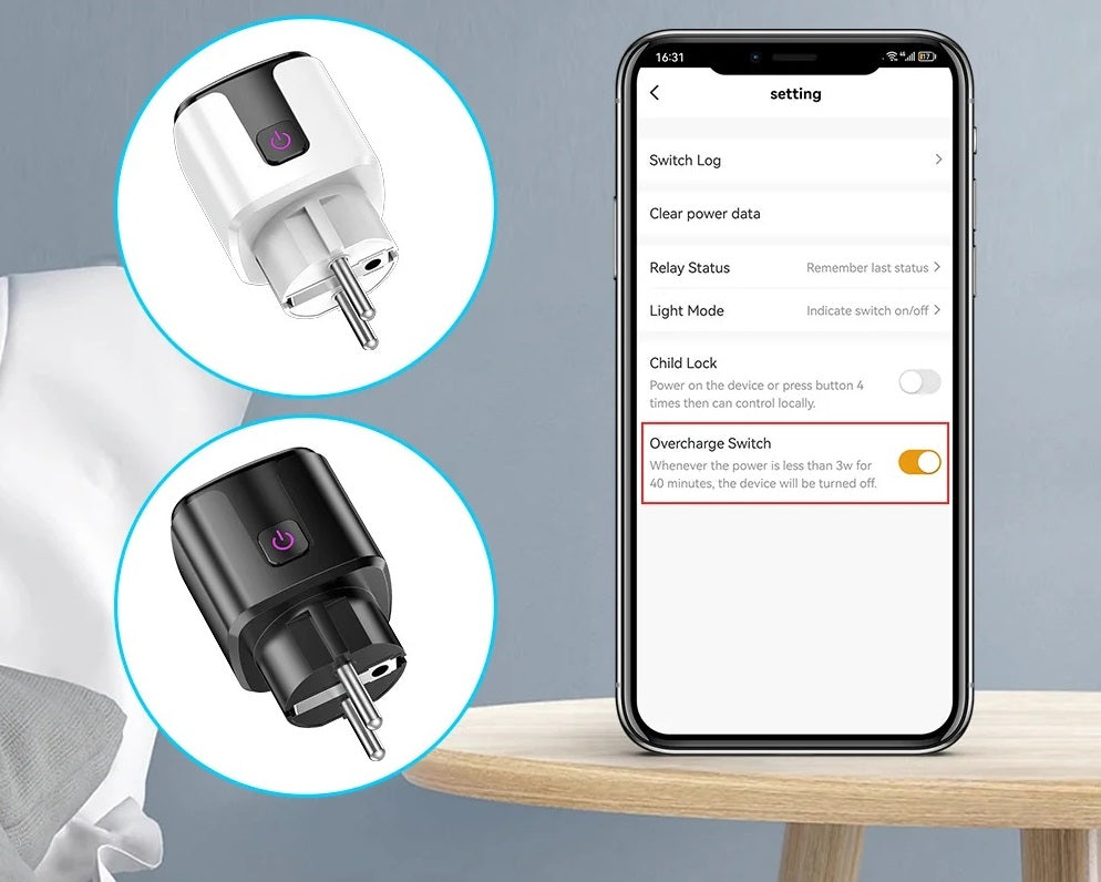 WiFi és Bluetooth intelligens aljzat 20A EU