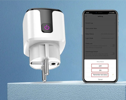 WiFi és Bluetooth intelligens aljzat 20A EU
