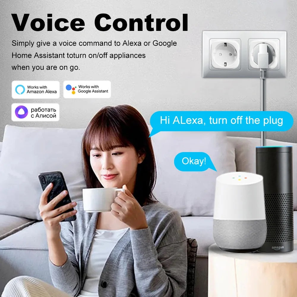 WiFi és Bluetooth intelligens aljzat 20A EU