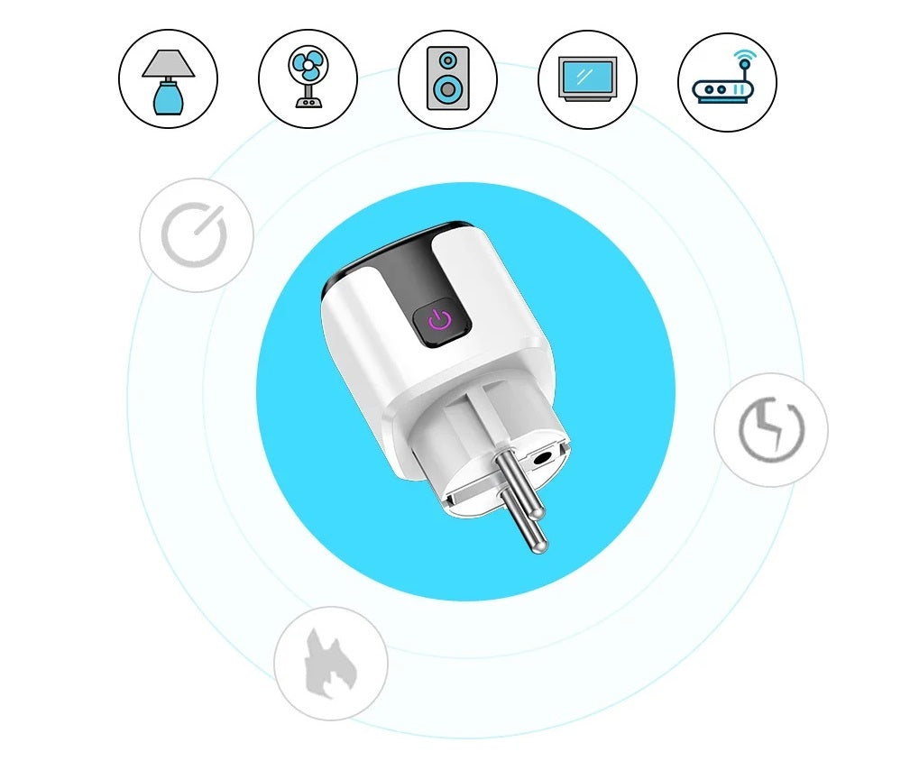 WiFi és Bluetooth intelligens aljzat 20A EU